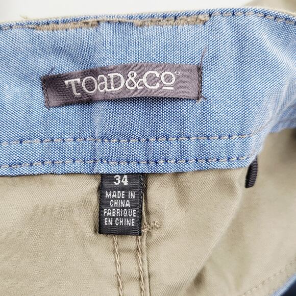 Toad & Co Departure Outdoor Pants Khaki Tan Multiple Pockets Men's Size 34 - Picture 9 of 11